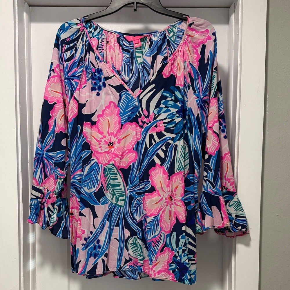 Lilly Pulitzer Willa Multicolor Patterned Top